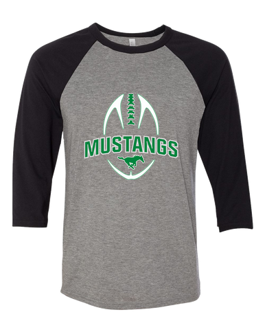 Myers Park Mustangs Football #5 Men's Baseball T-Shirt