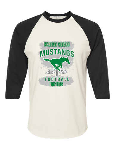 Myers Park Mustangs Football #6 Men's Baseball T-Shirt