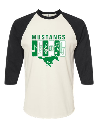 Myers Park Mustangs Band # 2 Men's Baseball T-Shirt