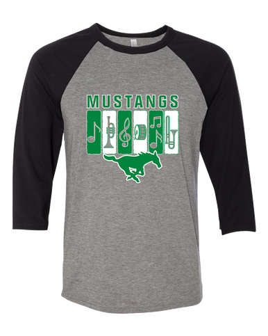 Myers Park Mustangs Band # 2 Women's Baseball T-Shirt