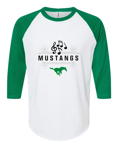 Myers Park Mustangs Band # 3 Men's Baseball T-Shirt