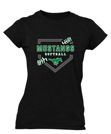 Myers Park Mustangs Softball #2 Women's SS T-Shirt