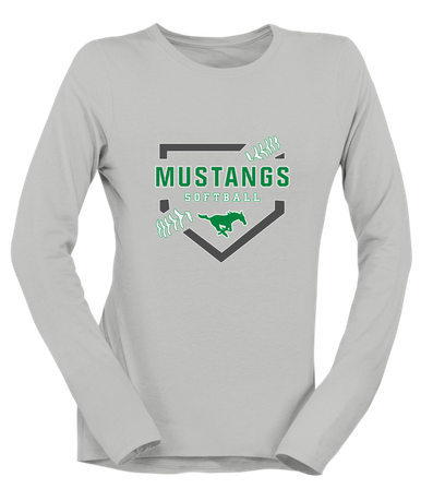 Myers Park Mustangs Softball #2 Women's Premium LS T-Shirt