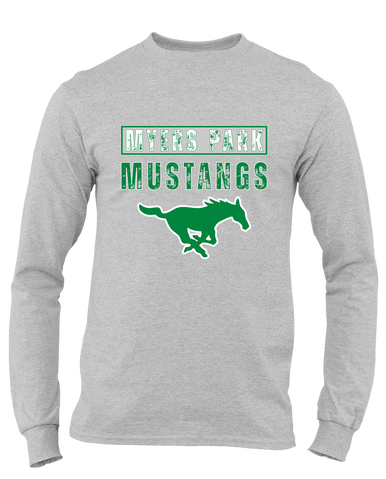 Myers Park Mustangs Mascot #9 Men's Premium LS T-Shirt