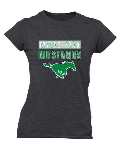 Myers Park Mustangs Mascot #9 Women's SS T-Shirt