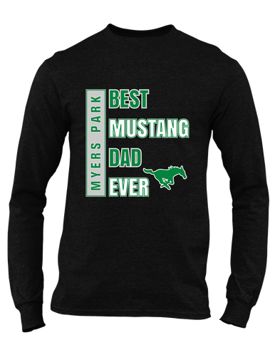 Myers Park Mustangs Best Mustang Dad Men's Premium LS T-Shirt