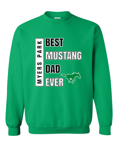 Myers Park Mustangs Best Mustang Dad Men's Sweatshirt