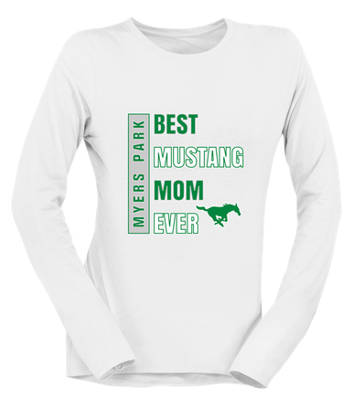 Myers Park Mustangs Best Mustang Mom Women's LS T-Shirt
