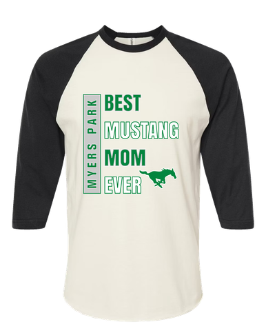Myers Park Mustangs Best Mustang Mom Women's Baseball T-Shirt