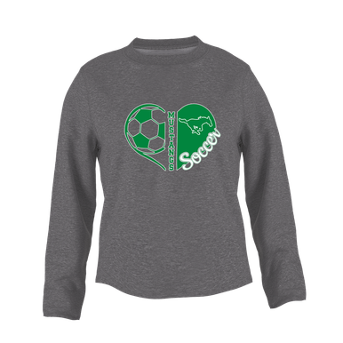 Myers Park Mustangs Heart Soccer Women's Sweatshirt