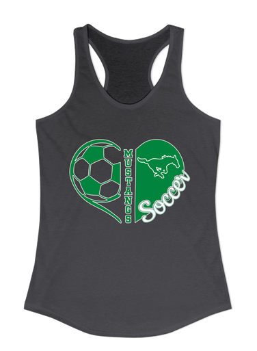 Myers Park Mustangs Heart Soccer Women's Tank Top