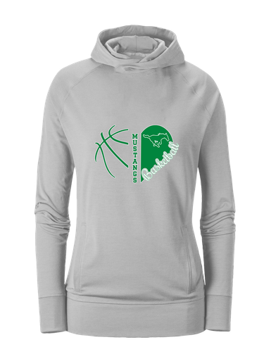 Myers Park Mustangs Heart Basketball Women's Hoodie