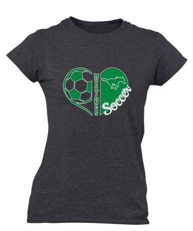 Myers Park Mustangs Heart Soccer Women's Premium SS T-Shirt