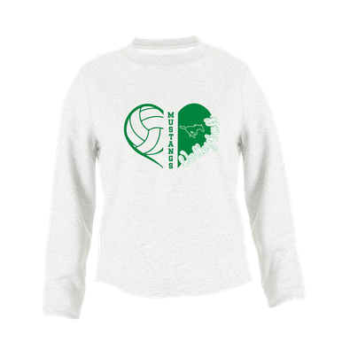 Myers Park Mustangs Heart Volleyball Women's Sweatshirt