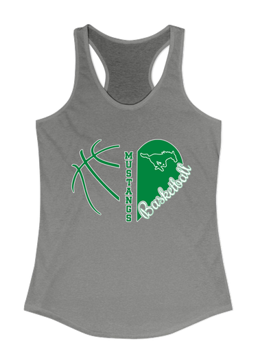Myers Park Mustangs Heart Basketball Women's Tank Top