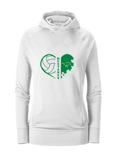 Myers Park Mustangs Heart Volleyball Women's Hoodie