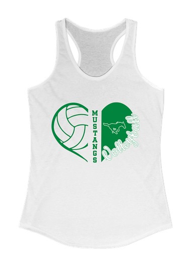 Myers Park Mustangs Heart Volleyball Women's Tank Top