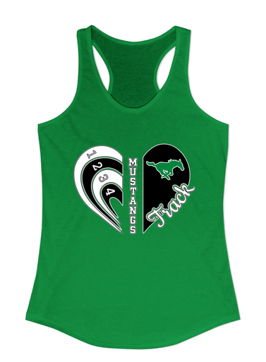 Myers Park Mustangs Heart Track Women's Tank Top