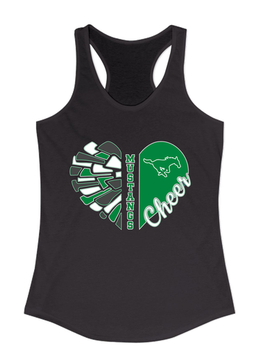 Myers Park Mustangs Heart Cheer Women's Tank Top