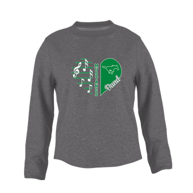 Myers Park Mustangs Heart Band Women's Sweatshirt