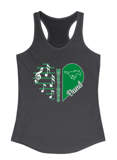Myers Park Mustangs Heart Band Women's Tank Top