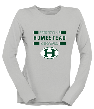 Homestead Mustangs Property Of Women's Premium LS T-Shirt