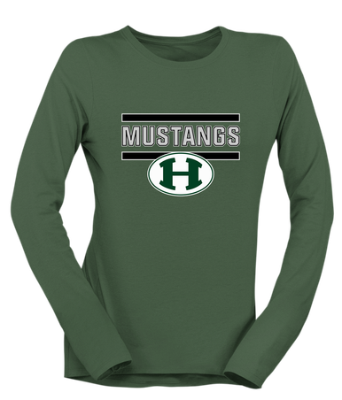 Homestead Mustangs Mascot #5 Women's LS T-Shirt