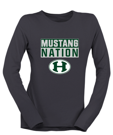 Homestead Mustangs Nation #1 Women's LS T-Shirt