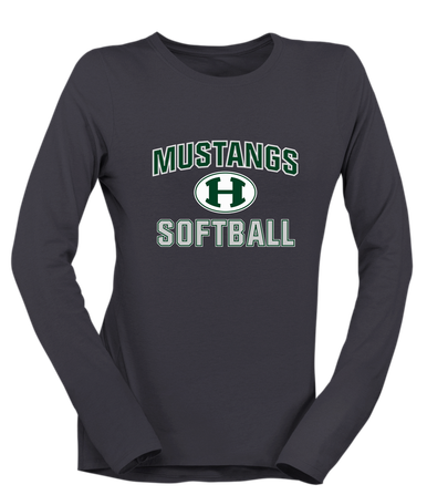 Homestead Mustangs Softball #1 Women's Premium LS T-Shirt