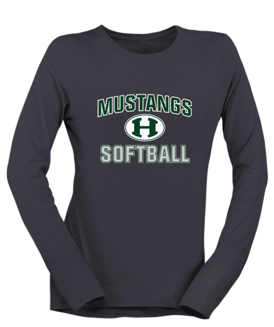 Homestead Mustangs Softball #1 Women's LS T-Shirt