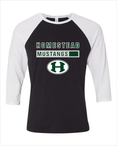 Homestead Mustangs Mascot #7 Men's Baseball T-Shirt