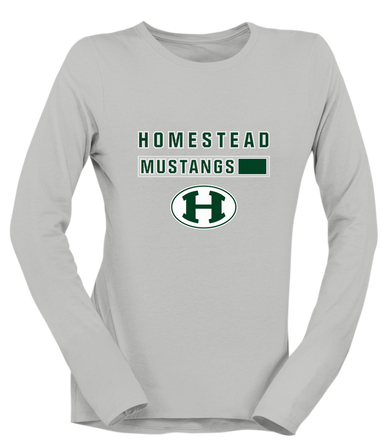 Homestead Mustangs Mascot #7 Women's Premium LS T-Shirt