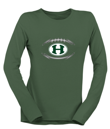 Homestead Mustangs Football #3 Women's Premium LS T-Shirt