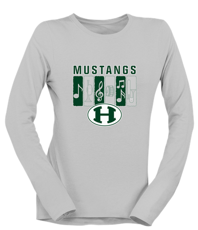 Homestead Mustangs Band # 2 Women's LS T-Shirt