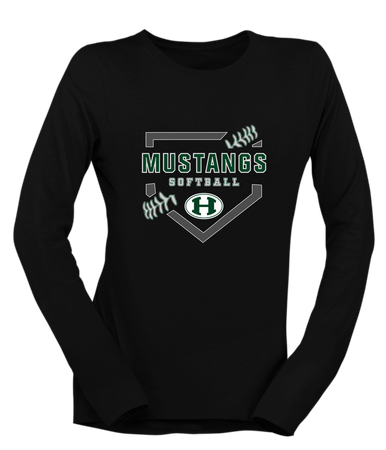 Homestead Mustangs Softball #2 Women's LS T-Shirt