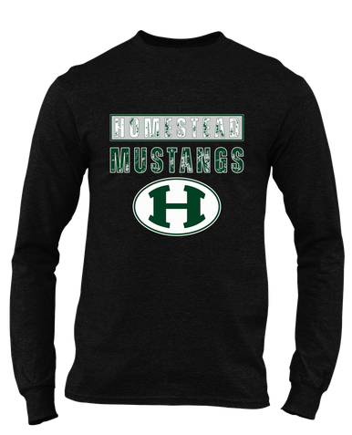 Homestead Mustangs Mascot #9 Men's LS T-Shirt