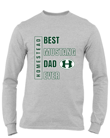 Homestead Mustangs Best Mustang Dad Men's LS T-Shirt