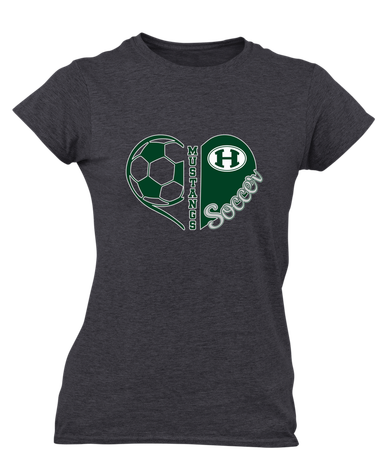 Homestead Mustangs Heart Soccer Women's SS T-Shirt
