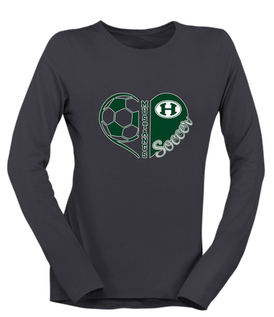 Homestead Mustangs Heart Soccer Women's Premium LS T-Shirt