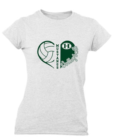 Homestead Mustangs Heart Volleyball Women's SS T-Shirt