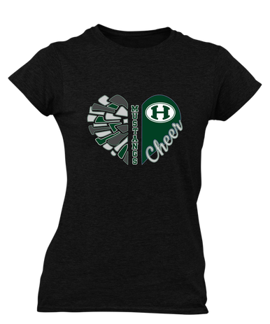 Homestead Mustangs Heart Cheer Women's SS T-Shirt