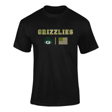 Granite Bay Grizzlies Camo Flag Men's SS T-Shirt