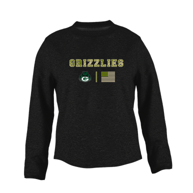 Granite Bay Grizzlies Camo Flag Women's Sweatshirt