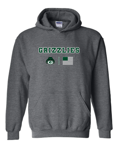 Granite Bay Grizzlies Team Colors Flag Men's Hoodie