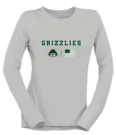 Granite Bay Grizzlies Team Colors Flag Women's Premium LS T-Shirt