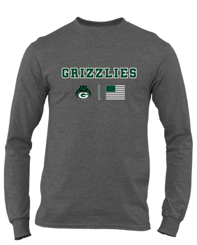 Granite Bay Grizzlies Team Colors Flag Men's LS T-Shirt