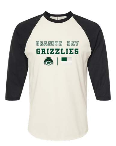 Granite Bay Grizzlies Spirit Flag Women's Baseball T-Shirt