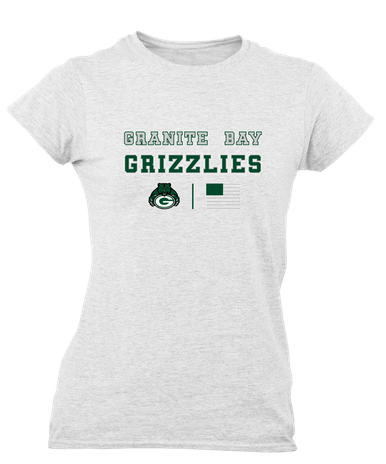 Granite Bay Grizzlies Spirit Flag Women's Premium SS T-Shirt