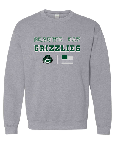 Granite Bay Grizzlies Spirit Flag Men's Sweatshirt