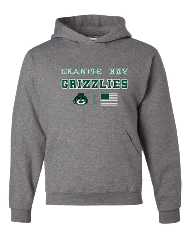 Granite Bay Grizzlies Spirit Flag Men's Premium Hoodie
